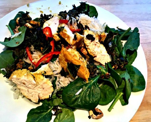 jamie-oliver-healthy-curry-bombay-chicken-and-cauli-poppadoms-rice-spinach
